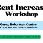 Rent Increase Workshop - English, in Pierrefonds