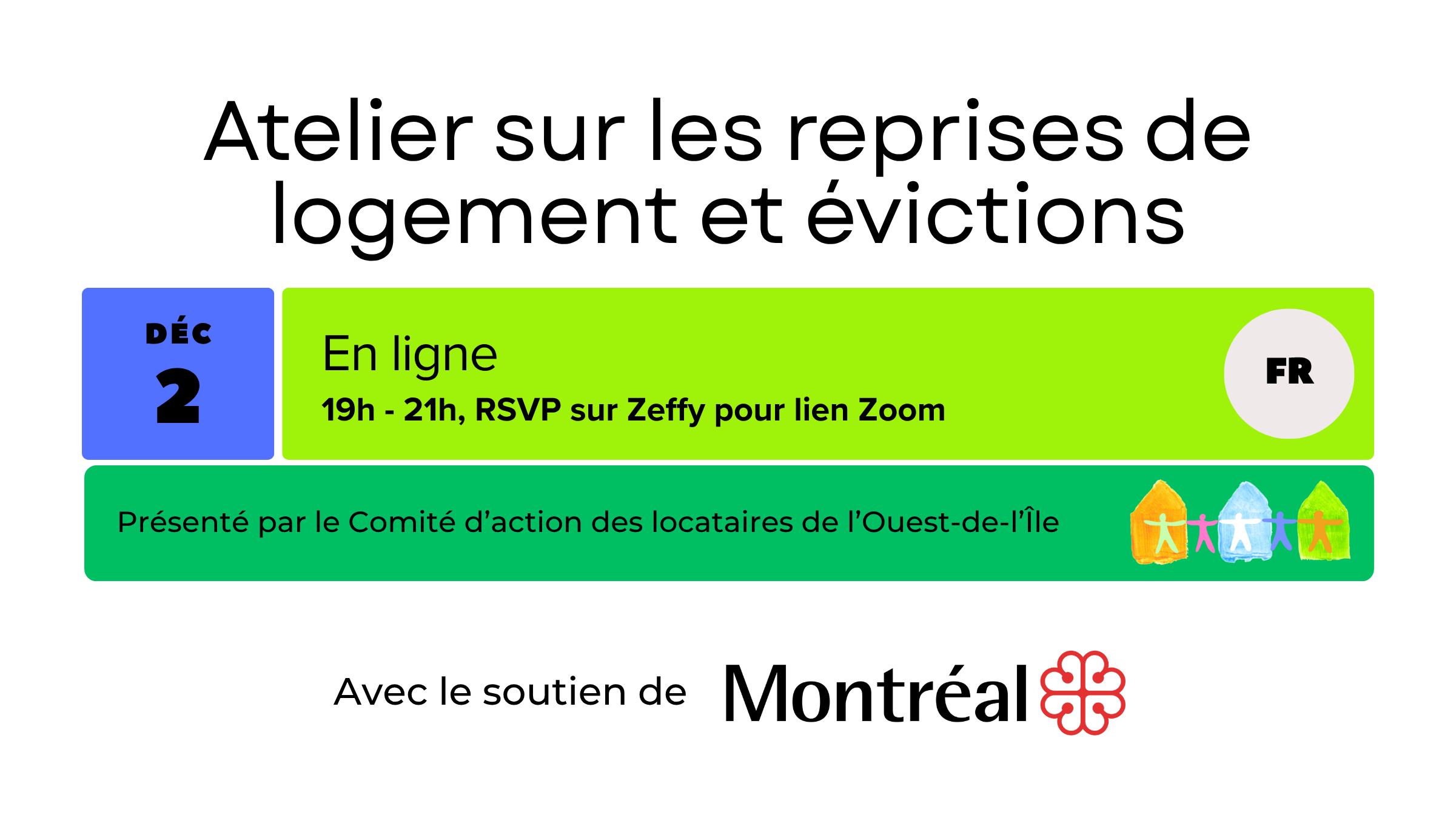 Atelier : Reprises de logement et évictions (français, en ligne)