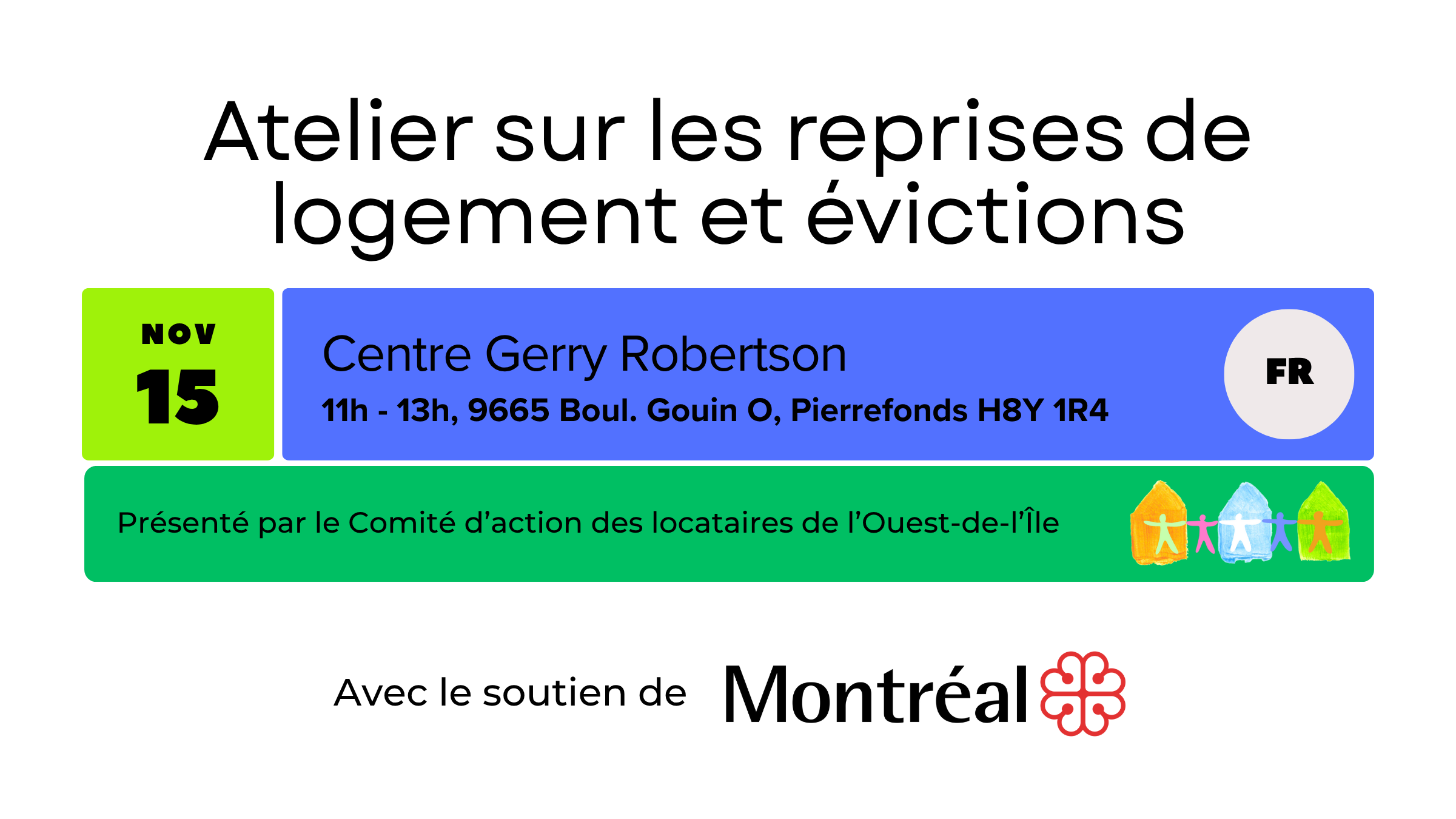 Atelier : Reprises de logement et évictions (français, Pierrefonds)